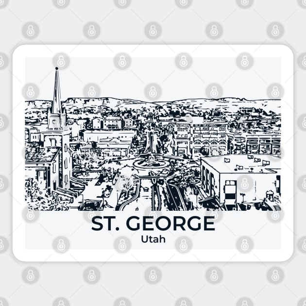 St George - Utah Magnet by Lakeric